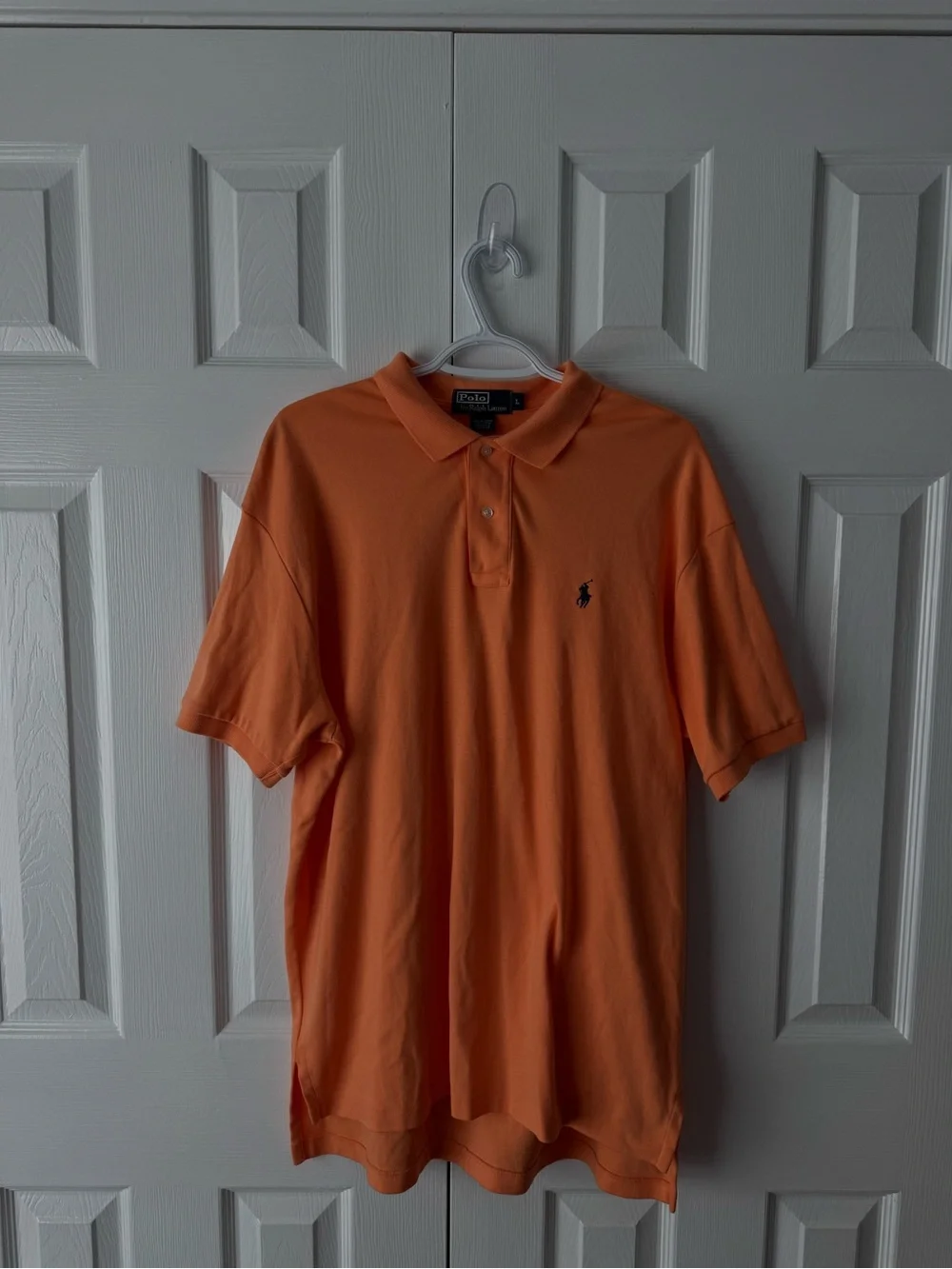 Polo Ralph Lauren Vintage Orange Cotton Classic Quiet Luxury Polo Shirt L